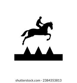 Vaulting Horse Icon on White Background - Simple Vector Illustration