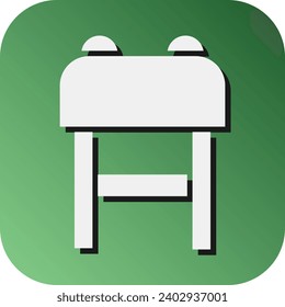 Vaulting Horse Vector Glyph Gradient Background Icon For Personal And Commercial Use.
