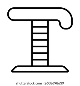 Vaulting Table Vector Line Icon Design