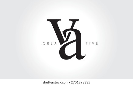 VAva Elegant Serif Monogram Logo – Luxury Lowercase Typographic Lettermark for Modern Branding
