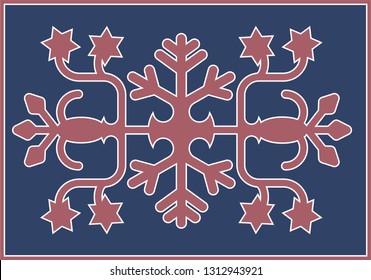 Vaynakh Caucasus Ingush Chechen Ornament Carpet Textile Design Interior Ingushetia Chechnya Ancient Vector Graphic Design 