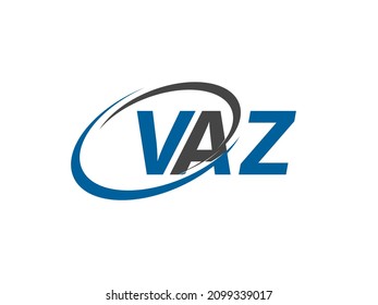 VAZ letter creative modern elegant swoosh logo design