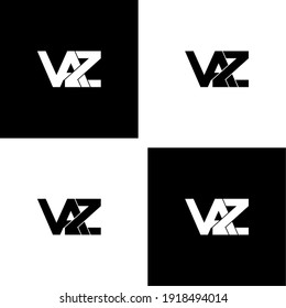 vaz letter original monogram logo design