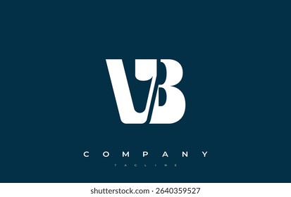 VB Abstract Geometric Logo Design. Modern and elegant logo design with simplistic typography elements, showcasing branding excellence.