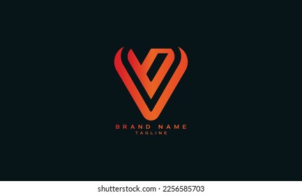 VB, BV, Abstract initial monogram letter alphabet logo design