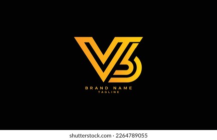 VB, BV, Abstract initial monogram letter alphabet logo design