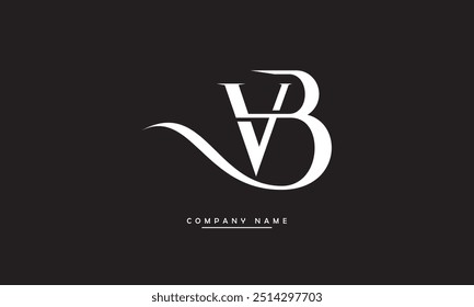 VB, BV Letras Abstractas Logo Monograma