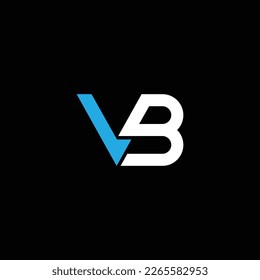 Abstrakte VB oder BV-Abstrakte herausragende professionelle Business-fantastische künstlerische Branding-Firma mit verschiedenen Farben Logo
