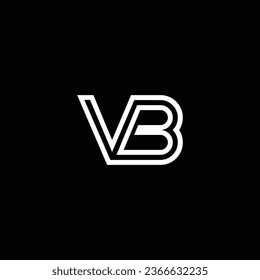 VB or BV abstract outstanding professional business awesome artistic branding company different colors illustration logo