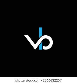 VB or BV abstract outstanding professional business awesome artistic branding company different colors illustration logo