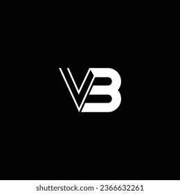 VB or BV abstract outstanding professional business awesome artistic branding company different colors illustration logo