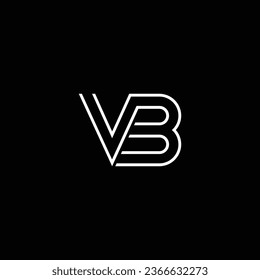 VB o BV abstract sobresaliente negocio profesional asombroso marca artística empresa de diferentes colores ilustración logo
