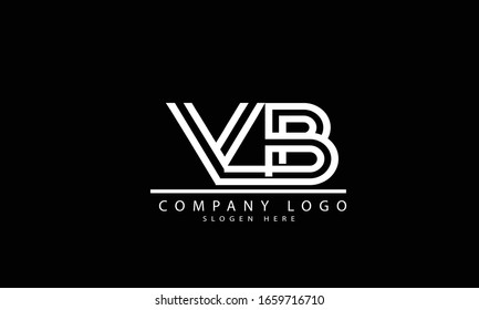 vb  bv abstract vector logo monogram template