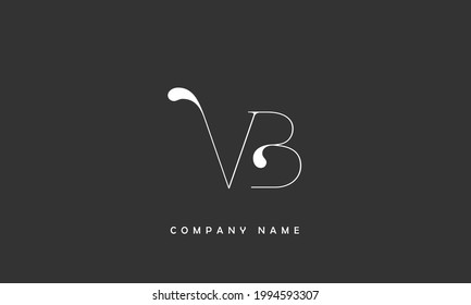 VB, BV Alphabet Letters Logo Monogram