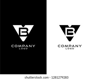 vb, bv initial letter abstract company Logo Template Vector