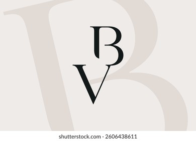 VB or BV letter logo icon design. Classic style luxury initials monogram.