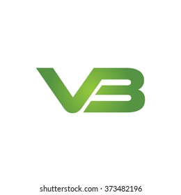 VB company linked letter logo green