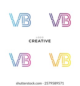 VB Creative Latter Logo Design. Monogram Design. By Custom Branding Logo. Creative Logo Design. Vector illustration. Modern Design. Logo Template.