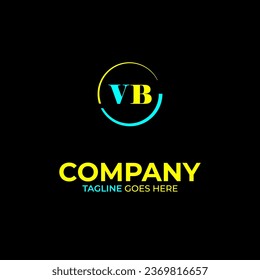 VB creative modern letters logo design template