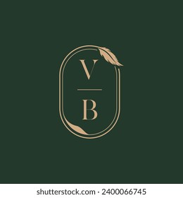 VB feather concept wedding monogram logo design ideas as inspiration