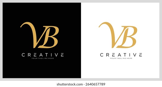 VB initial letter logo design template