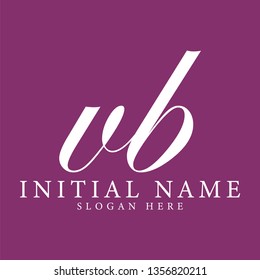 vb initial logo design with a creative and minimalist concept. Vector EPS 10.