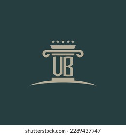 VB initials law of justice logo vector design template