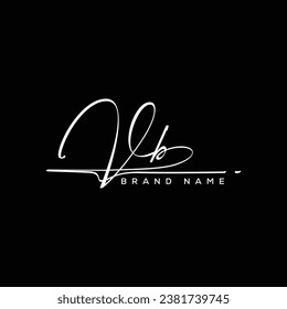 VB letter beauty handwriting vector logo. 