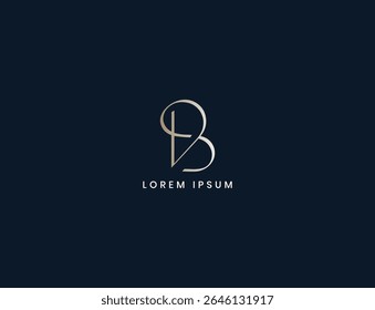 vb letter logo design, bv typography for corporate business, vb initials