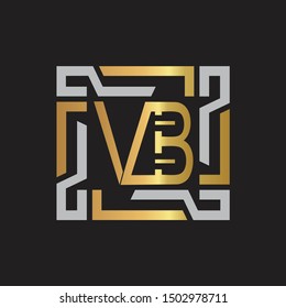 VB Letter logo initial capital monogram with abstract ornament