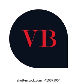 VB Letters red , Abstract black background logo, Design identity in shape, Alphabet letter