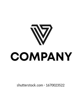 VB logo design modern template