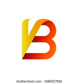 VB Logo, Letter V And Letter B In Unity, Initial Letter Monogram Logo Template