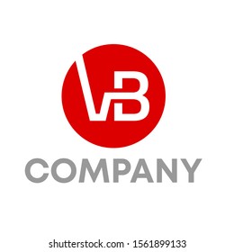 VB logo vector design template sign
