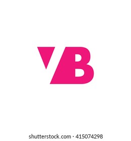 VB Logo. Vector Graphic Branding Letter Element. White Background