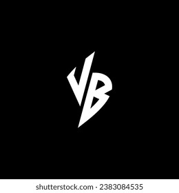VB monogram esport logo design with cool shape concept in vector