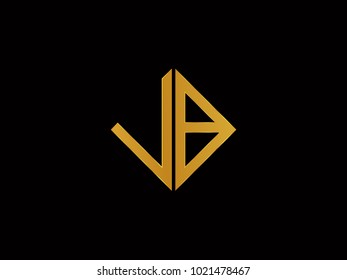 VB square shape Gold color logo