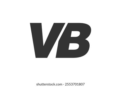 VB Techno Editable Font Logo For Corporate Branding. Bold, Futuristic Design With Unique Typographic Ideas. Minimal Custom Type And Dynamic Letter Variations For Promotion, Printing, And Book Titles