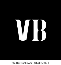 Diseño del logotipo de la carta VB V B. Letra inicial color blanco del logotipo monograma superior del círculo VB vinculado. Logo de VB, diseño de V B. VB, V B