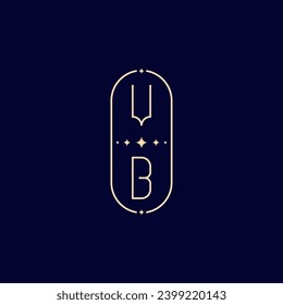 VB wedding lie monogram with high quality professional design that will print well across any print media