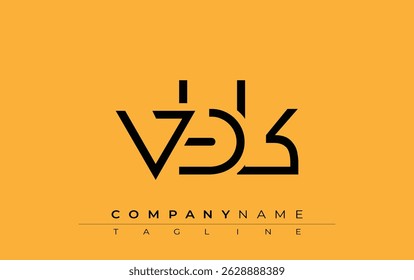Projeto de letra abstrata VBK. Design de logotipo comercial moderno com tipografia abstrata e estilo contemporâneo