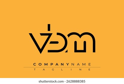 VBM abstract letter design. Modern Business Logo Design With Abstract Typography and Contemporary Style