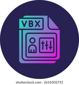 VBX Glyph Circle Gradient Icon