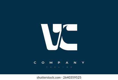 VC Abstract Geometric Logo Design. Modern and elegant logo design with simplistic typography elements, showcasing branding excellence.