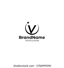VC Arrow Logo Design Vector