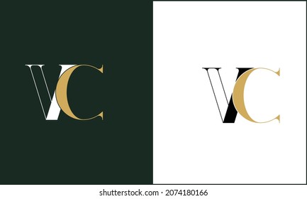 VC ,CV Abstract Letters Logo Monogram