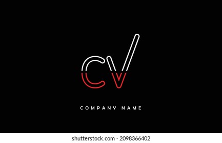 Monograma de VC, CV Alphabets Letters