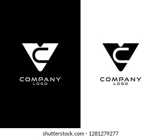 vc, cv initial letter abstract company Logo Template Vector