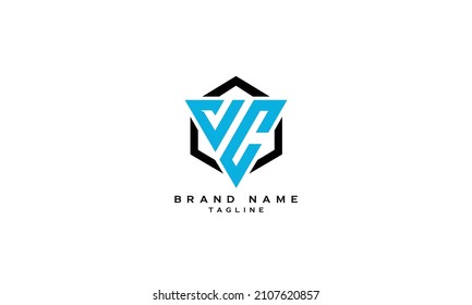 VC, CV, JC, CJ, AC, CA, Abstract initial monogram letter alphabet logo design