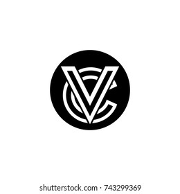 vc or cv letter logo.